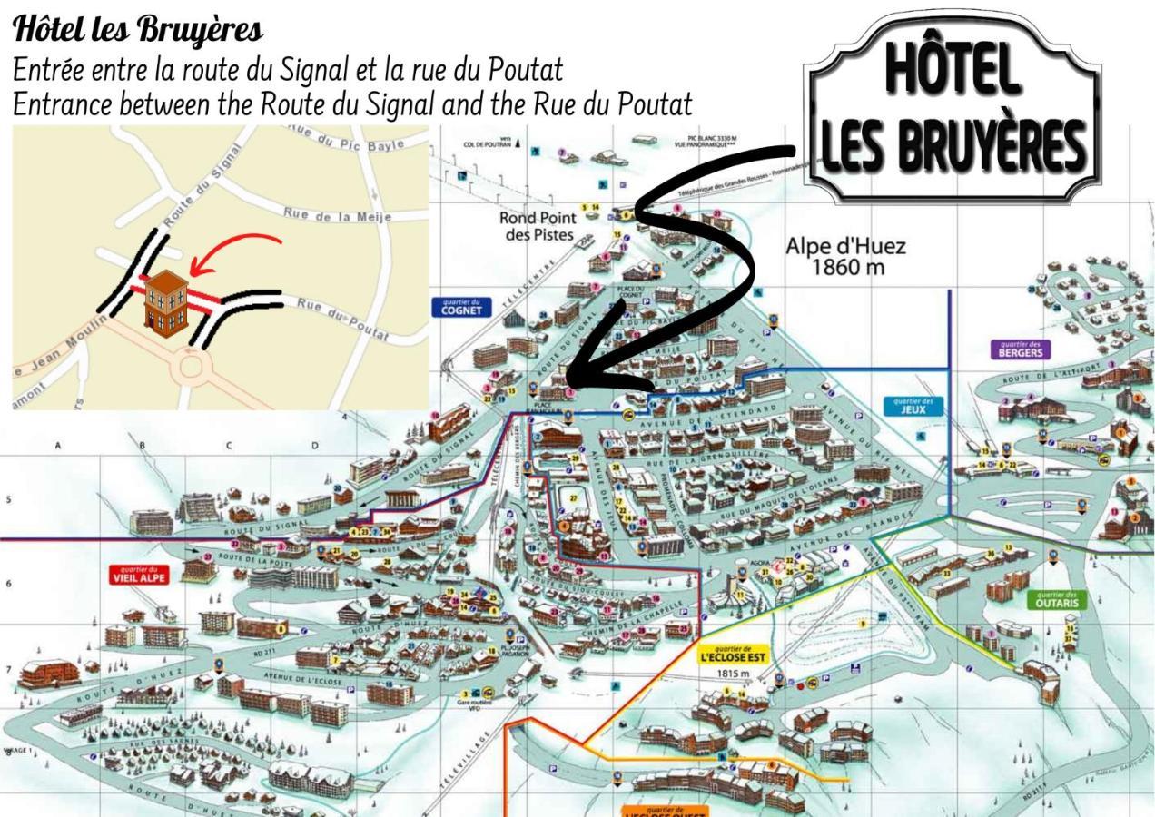 Hotel Les Bruyeres ラルプ・デュエ エクステリア 写真